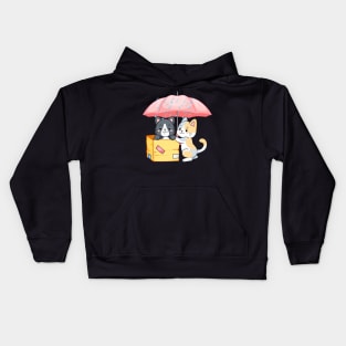 Sugar Glider Rainy Day With Umbrella T-Shirt Kids Hoodie